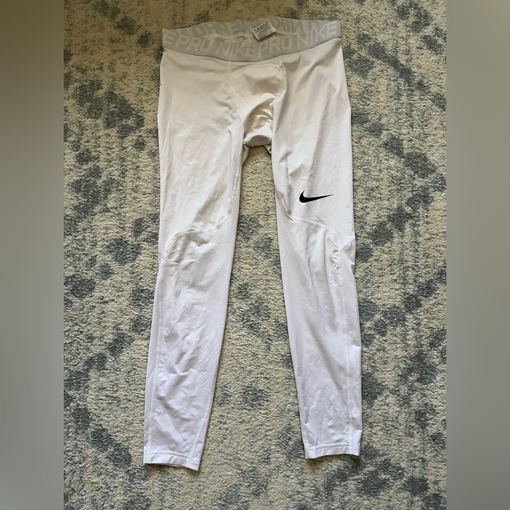 Nike Pro Men's Compression Tights - White - XL